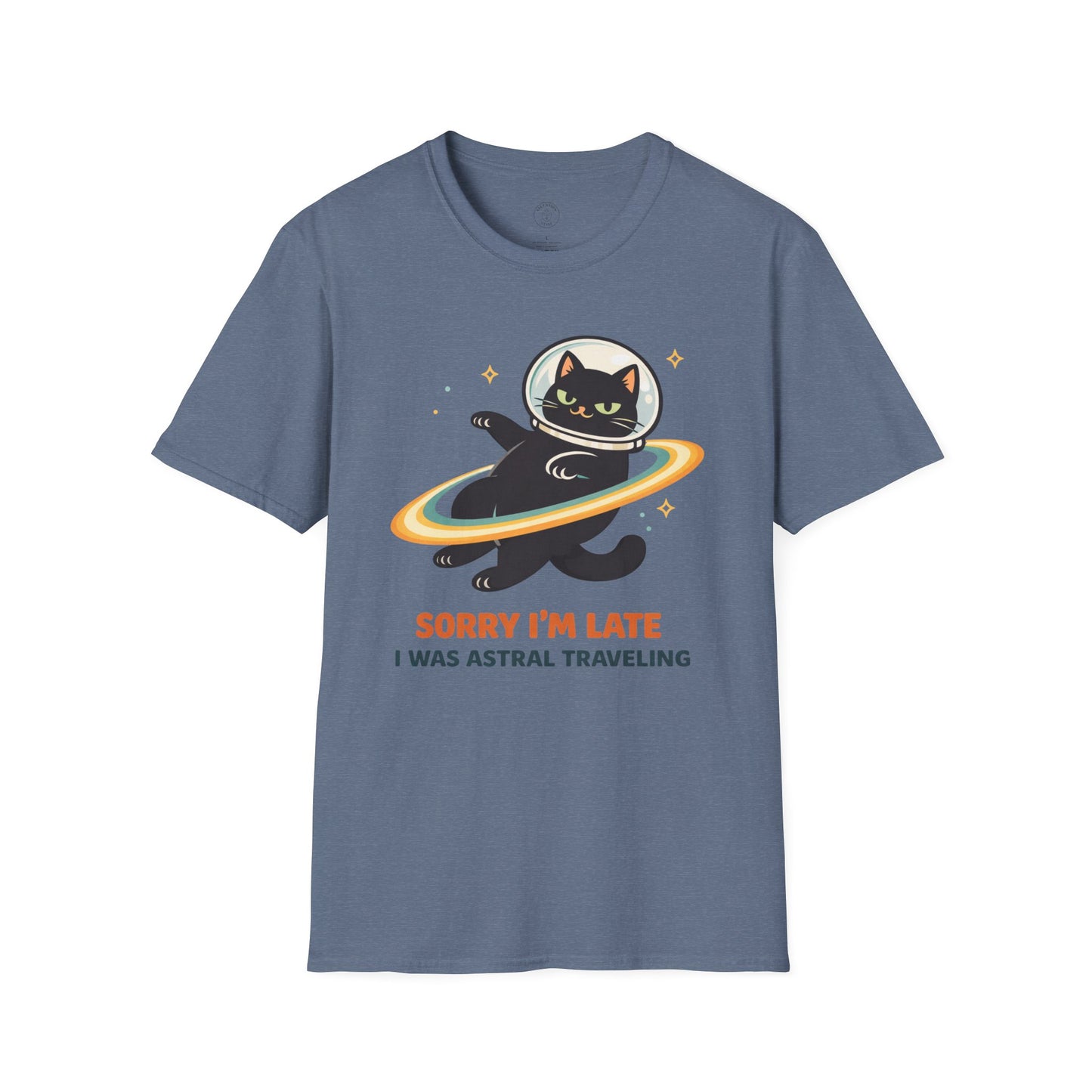 Sorry I'm Late, Astral Traveling Cat T-Shirt