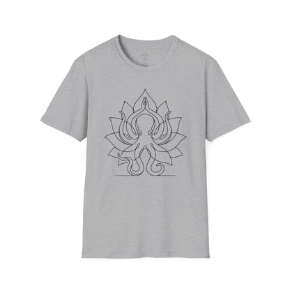 Octopus Line Art Yoga T-Shirt