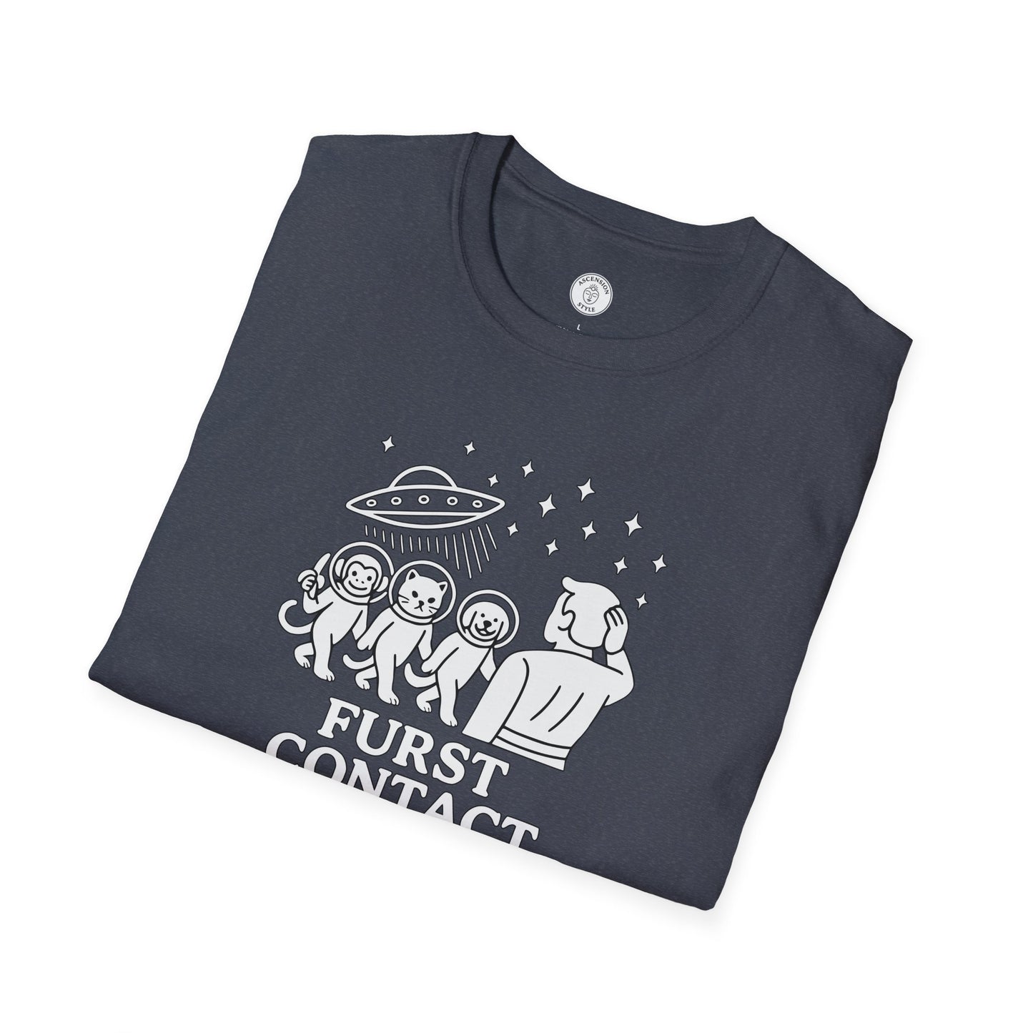 Furst Contact Alien Cat & Monkey T-Shirt