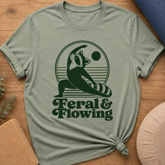 Feral & Flowing Racoon T-Shirt