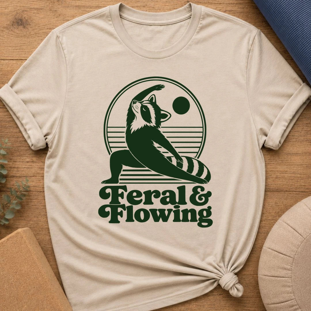 Feral & Flowing Racoon T-Shirt