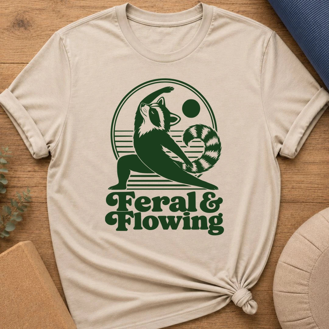 Feral & Flowing Racoon T-Shirt