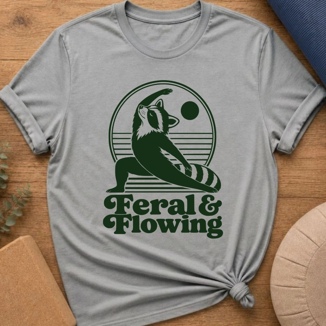Feral & Flowing Racoon T-Shirt