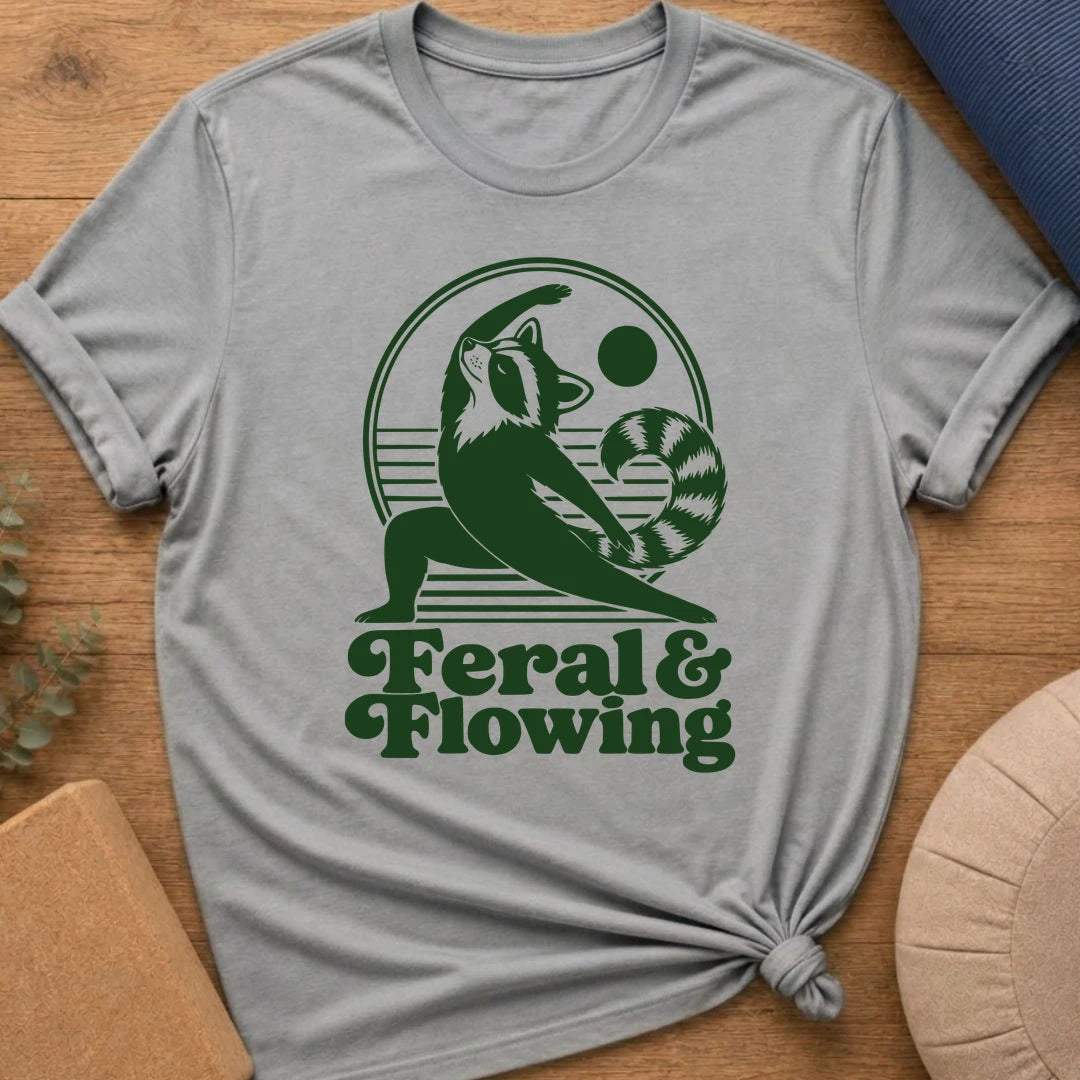 Feral & Flowing Racoon T-Shirt