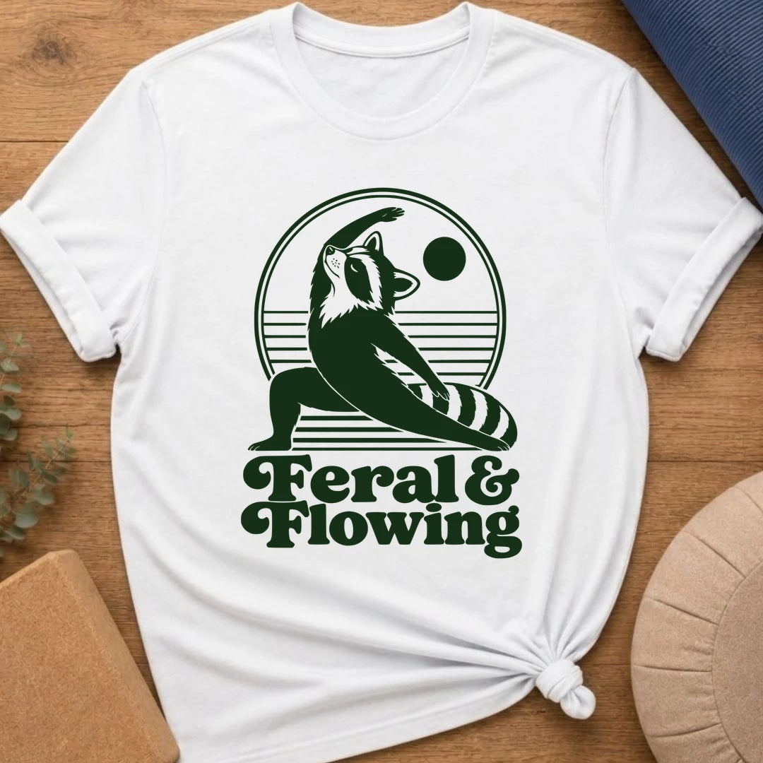 Feral & Flowing Racoon T-Shirt