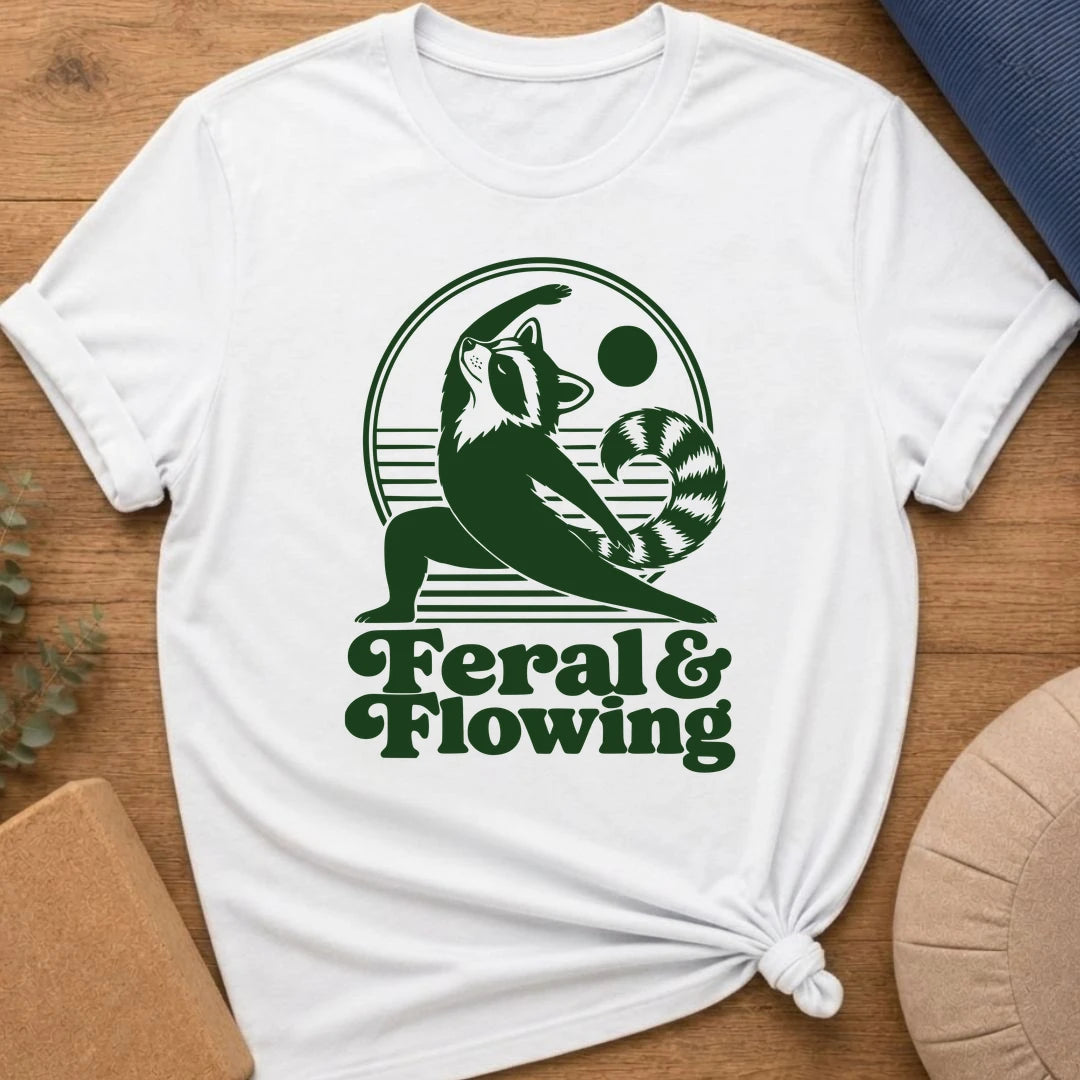 Feral & Flowing Racoon T-Shirt