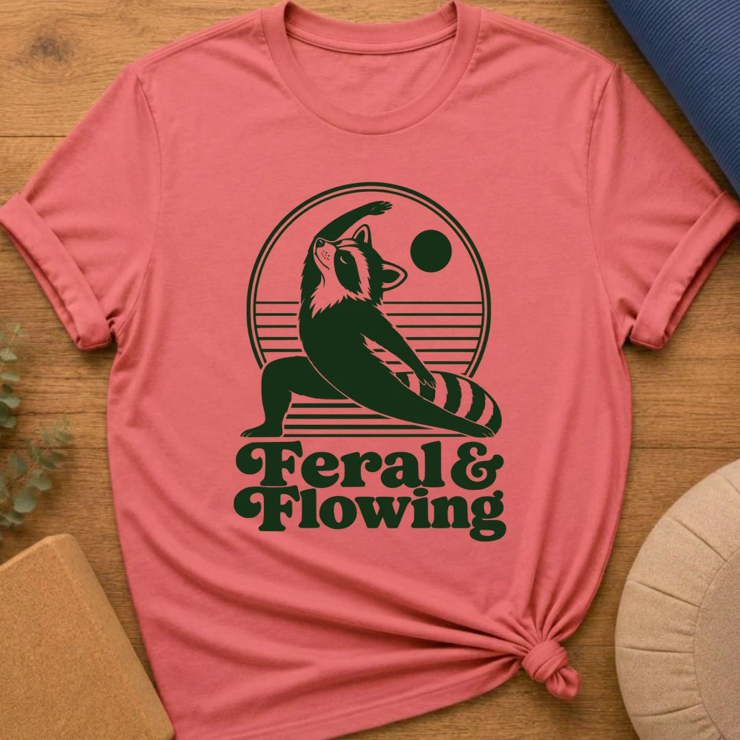 Feral & Flowing Racoon T-Shirt