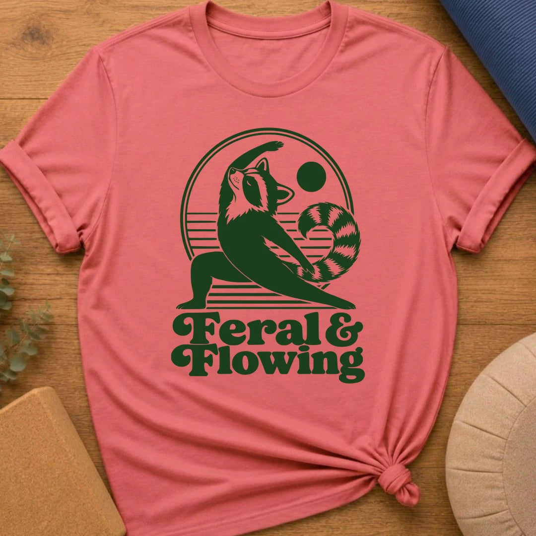 Feral & Flowing Racoon T-Shirt