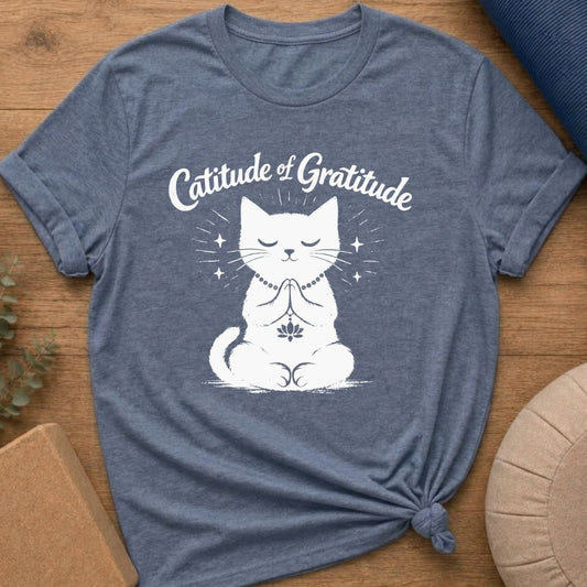 Catitude of Gratitude Meditation T-Shirt