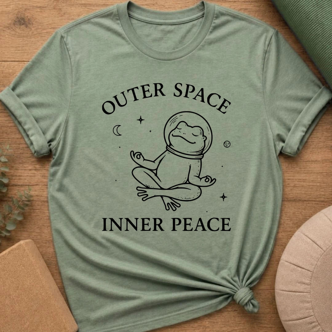 Outer Space Inner Peace Frog T-Shirt