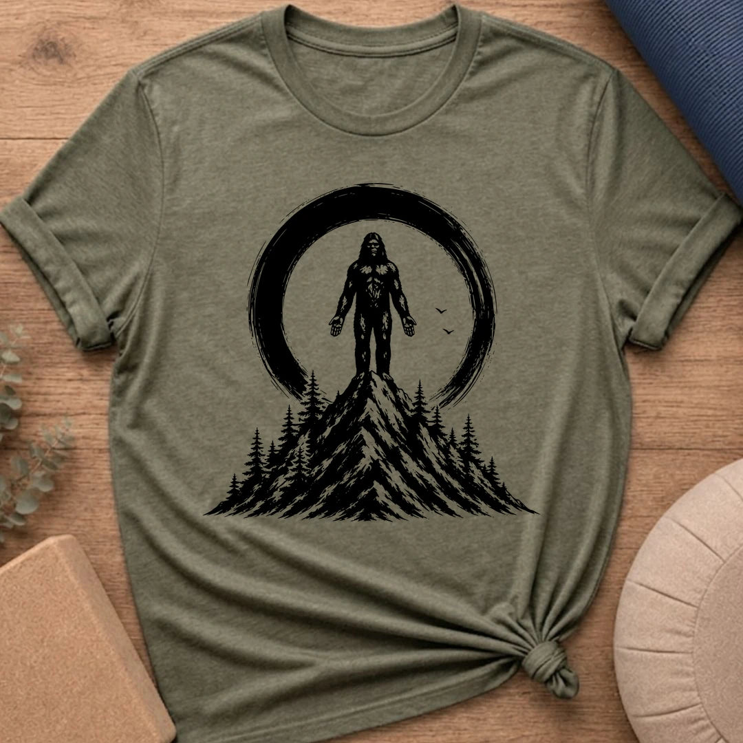 Sasquatch Mountain Pose Yoga T-Shirt