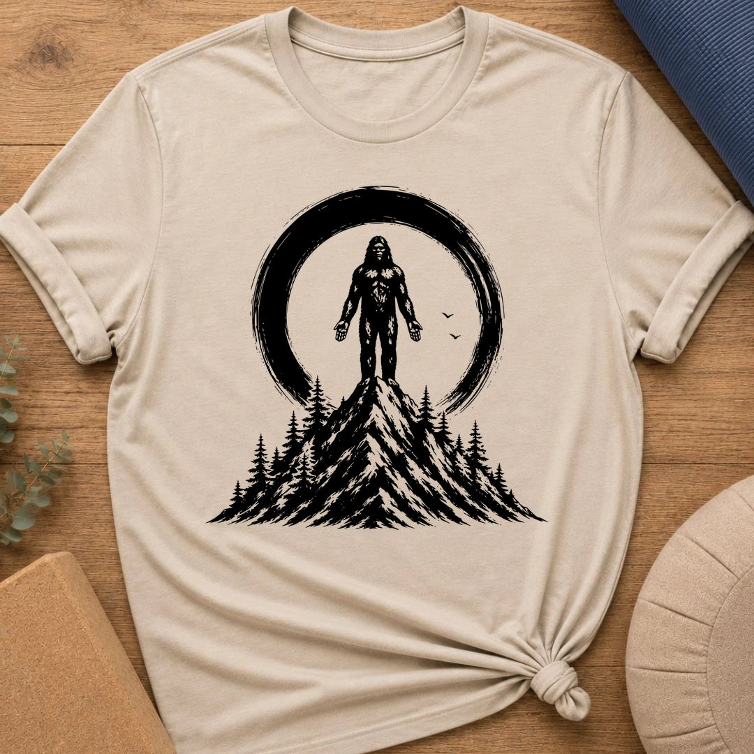 Sasquatch Mountain Pose Yoga T-Shirt