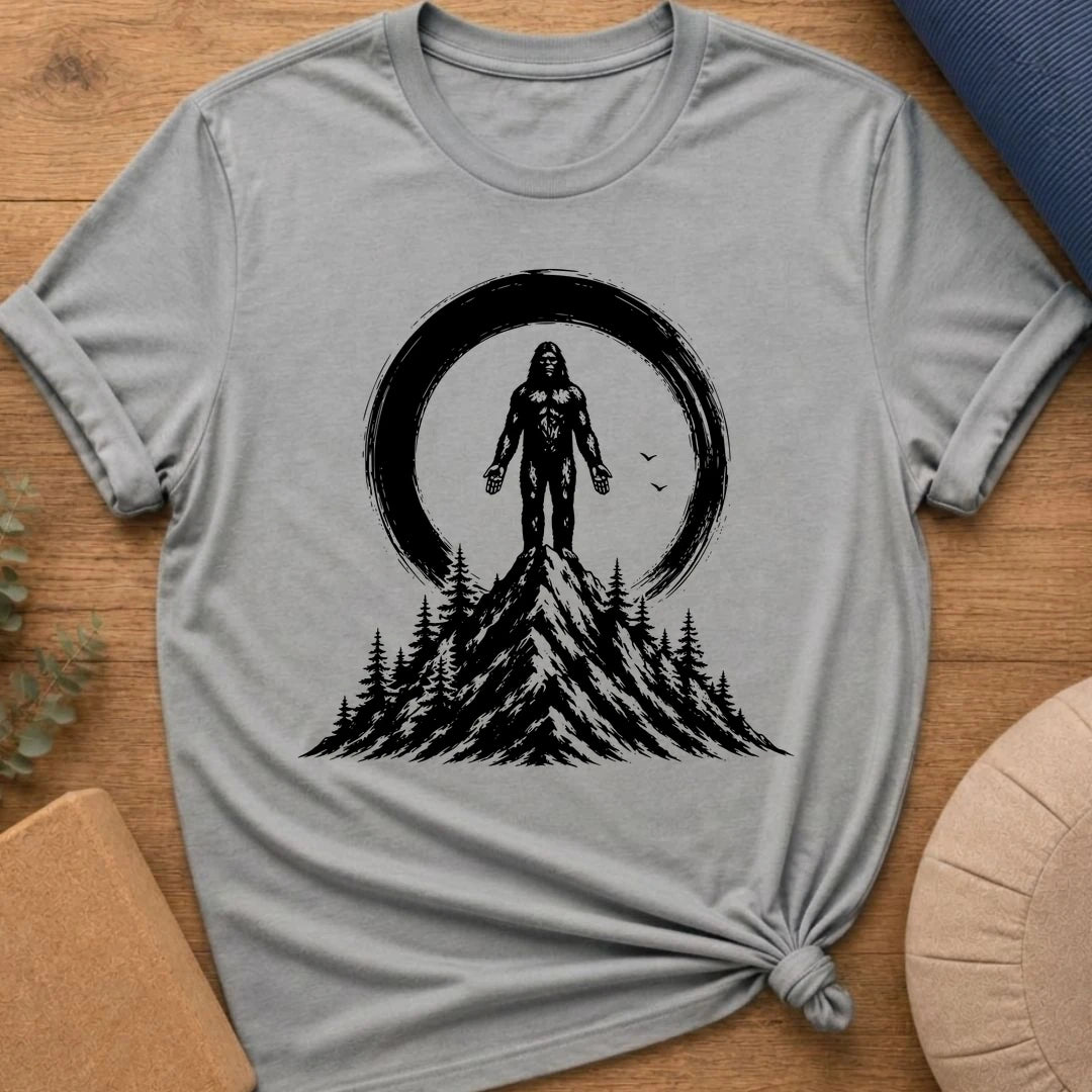 Sasquatch Mountain Pose Yoga T-Shirt