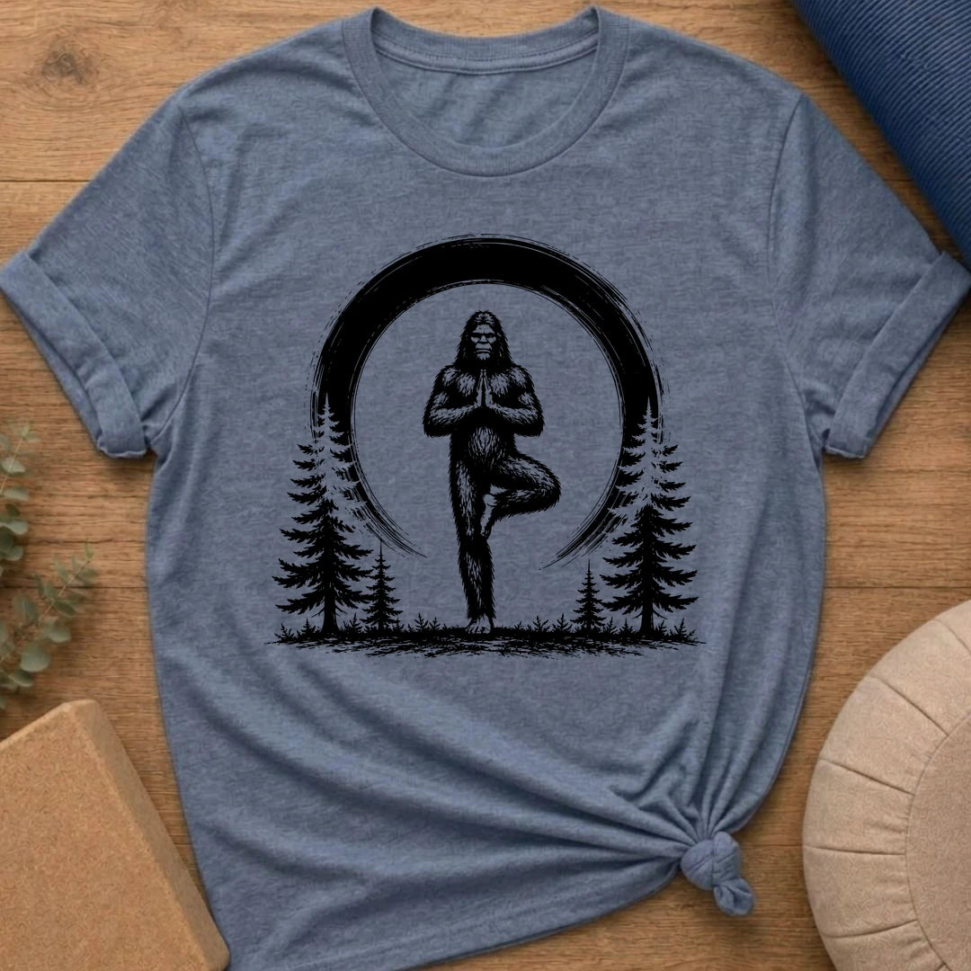 Sasquatch Tree Pose Yoga T-Shirt
