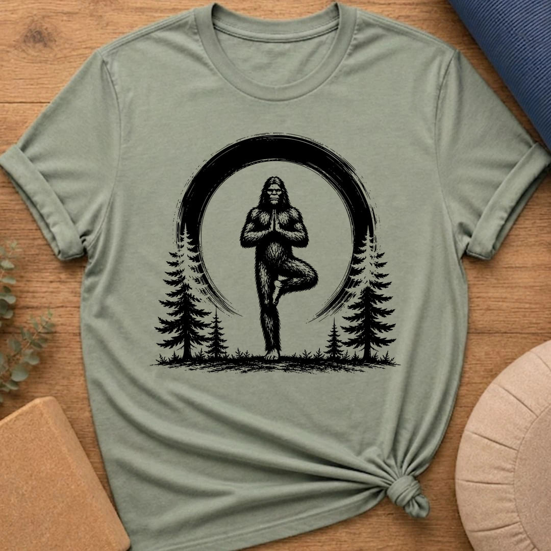 Sasquatch Tree Pose Yoga T-Shirt