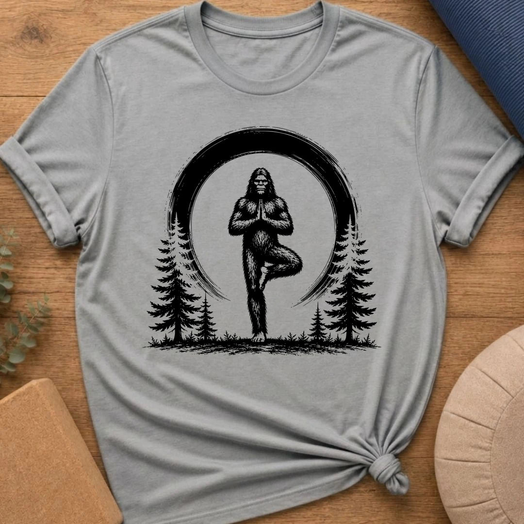 Sasquatch Tree Pose Yoga T-Shirt