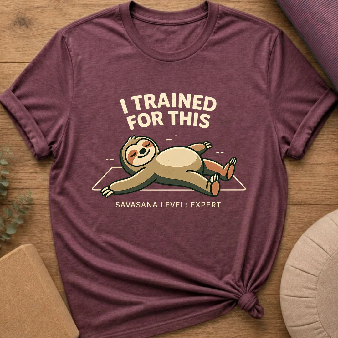 Savasana Expert Yoga Sloth T-Shirt
