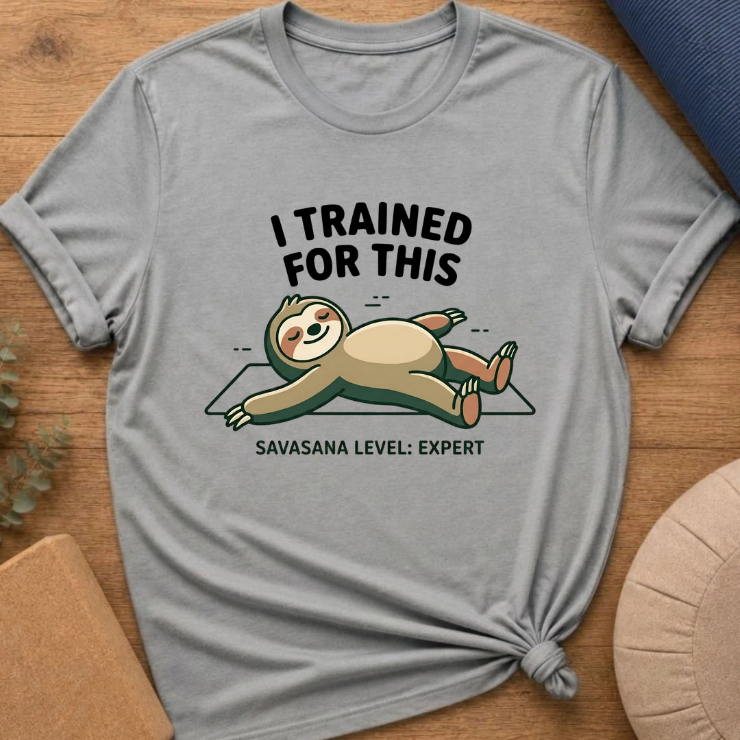 Savasana Expert Yoga Sloth T-Shirt