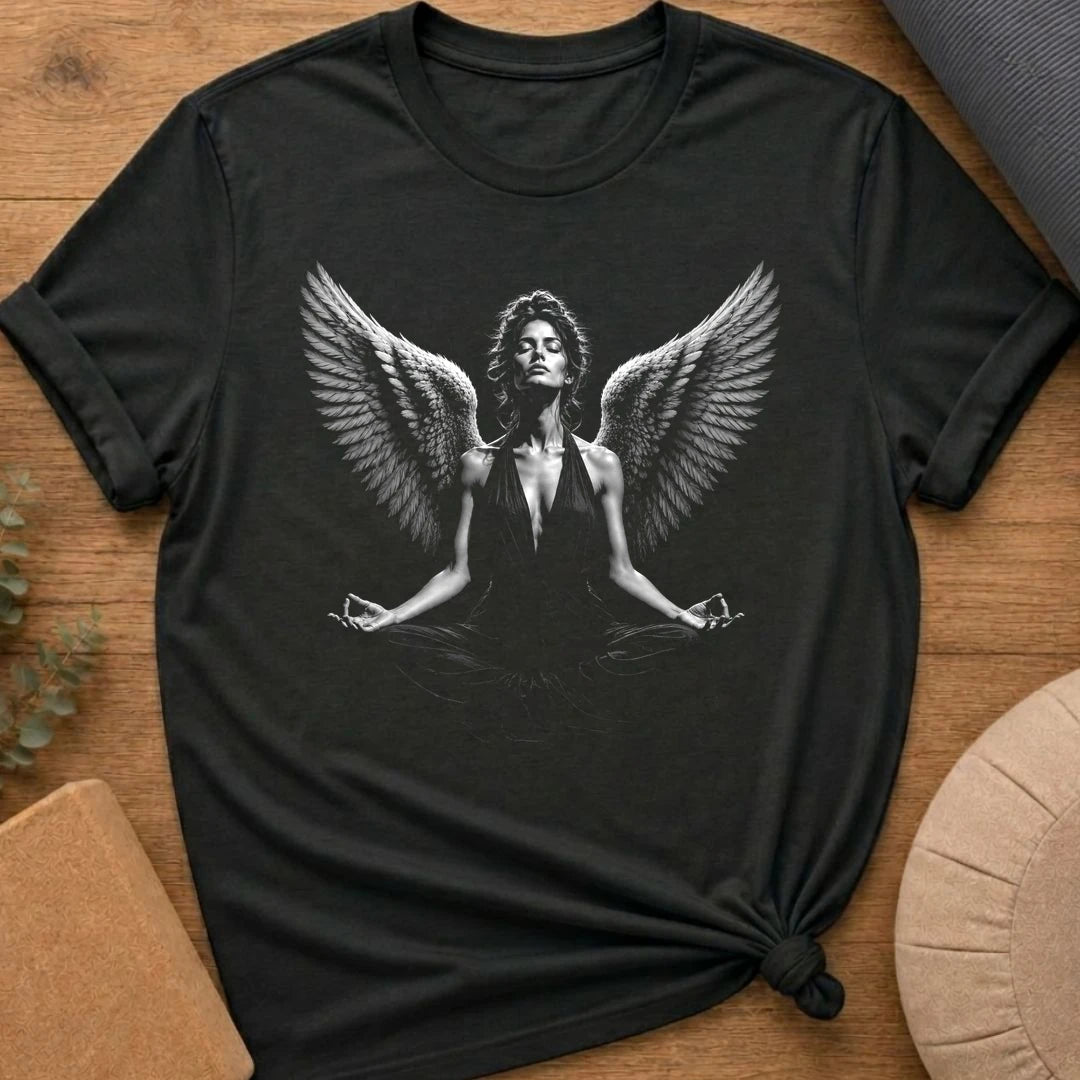 Vintage Lotus Pose Female Angel T-Shirt
