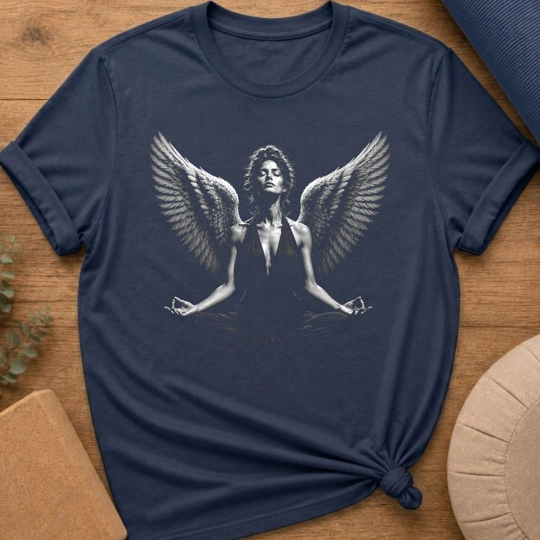 Vintage Lotus Pose Female Angel T-Shirt