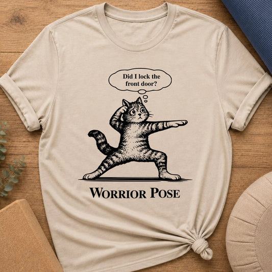 Worrior Pose Yoga Cat T-Shirt